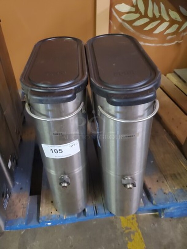 ALL ONE MONEY Lot of 2 Iced tea dispenser (Missing faucet) - Image 2 of 3