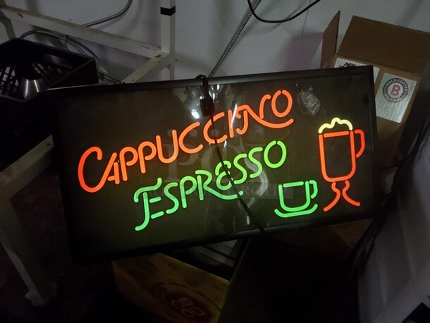 "Cappuccino Expresso" Neon Sign 
 - Image 1 of 2