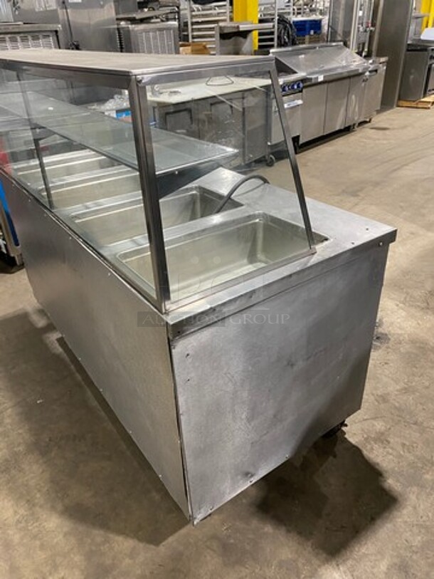 Randell Commercial Electric Powered 4 Well Steam Table! With Sneeze Guard! With Storage Space Underneath! All Stainless Steel! On Casters! Model: 3614 SN: J6593812 208/240V - Image 2 of 10