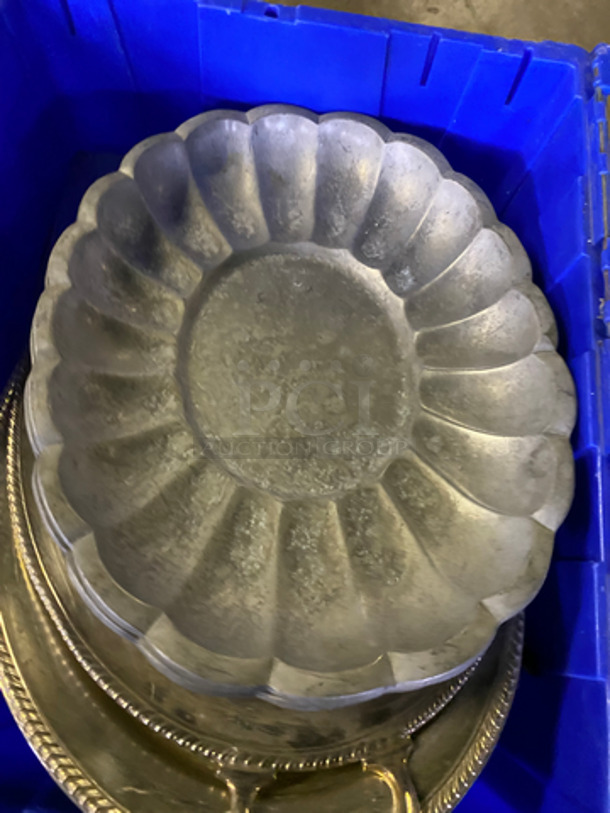 ALL ONE MONEY! Various Decorative Metal Food Serving/ Display Trays! - Image 3 of 5