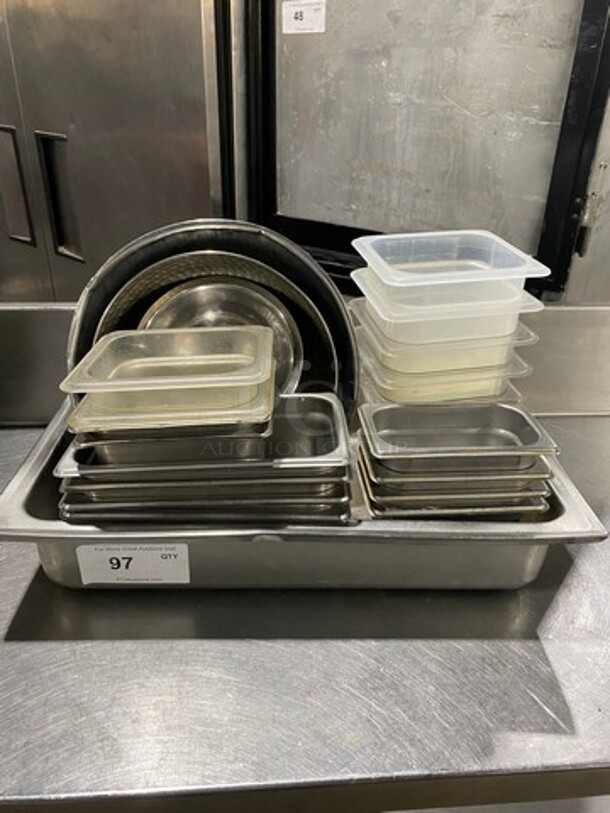 ALL ONE MONEY! MISCELLANEOUS! Assorted Size Steam Table Pans, Assorted Size Mixing Bowls! - Image 1 of 10
