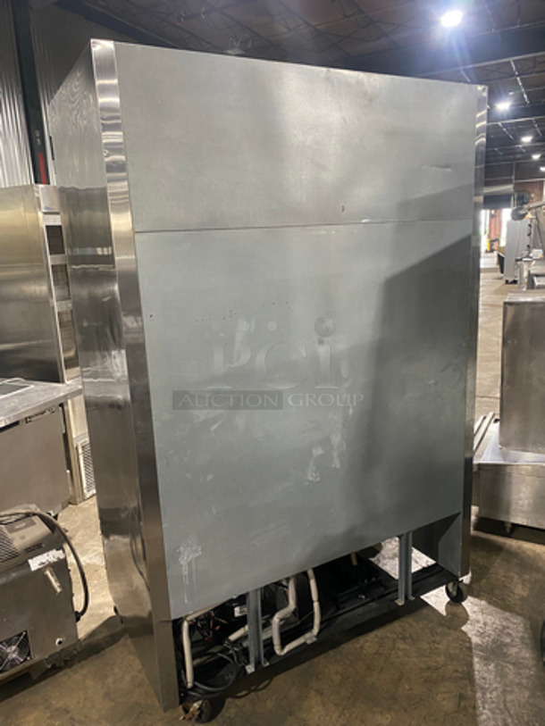 Blue Air Commercial 2 Door Reach In Refrigerator! With Poly Coated Racks! All Stainless Steel! On Casters! Model: BASR2 SN: LTR203040054! Not Tested!  115V 60HZ 1 Phase - Image 4 of 10