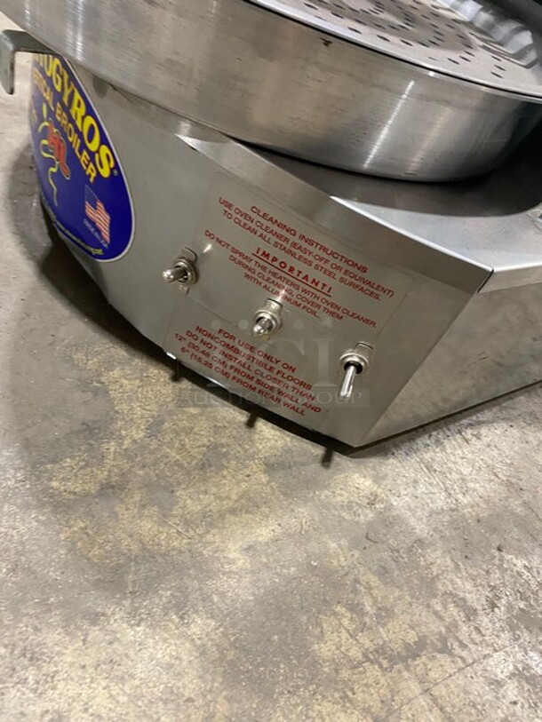 BRAND NEW! NEVER USED! Autogyros Commercial Countertop Electric Powered Vertical Broiler Gyro Machine! All Stainless Steel! Model: 4LE SN: 5530 208V 60HZ 1 Phase - Image 9 of 10