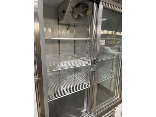 Universal Coolers Commercial 2 Door Refrigerator Merchandiser! With Sliding View Through Doors! With Poly Coated Racks! On Casters! - Image 5 of 7