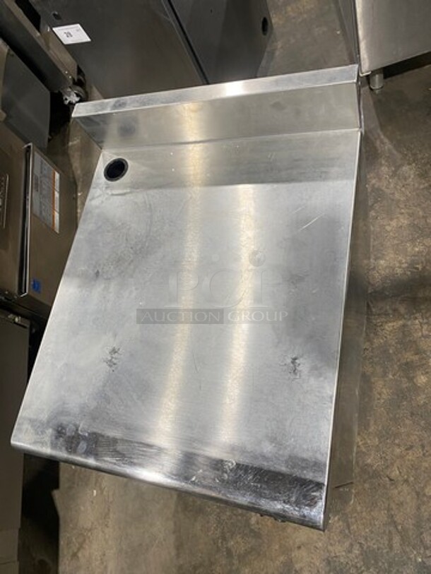 Custom Made Commercial Equipment Cabinet Stand! With Back Splash! With Single Door Storage Space Underneath! All Stainless Steel! On Legs! - Image 6 of 6