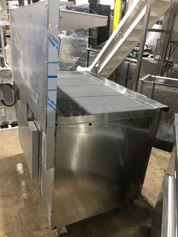 AMAZING FIND! NEW! Vulcan Commercial Electric Powered French Top/ Hot Plate Stove! With Raised Back Splash And Salamander Shelf! With Oven Underneath! All Stainless Steel! On Legs! Model: EV48S4HT208 SN: 481880485 208V 60HZ 1/3 Phase - Image 4 of 12