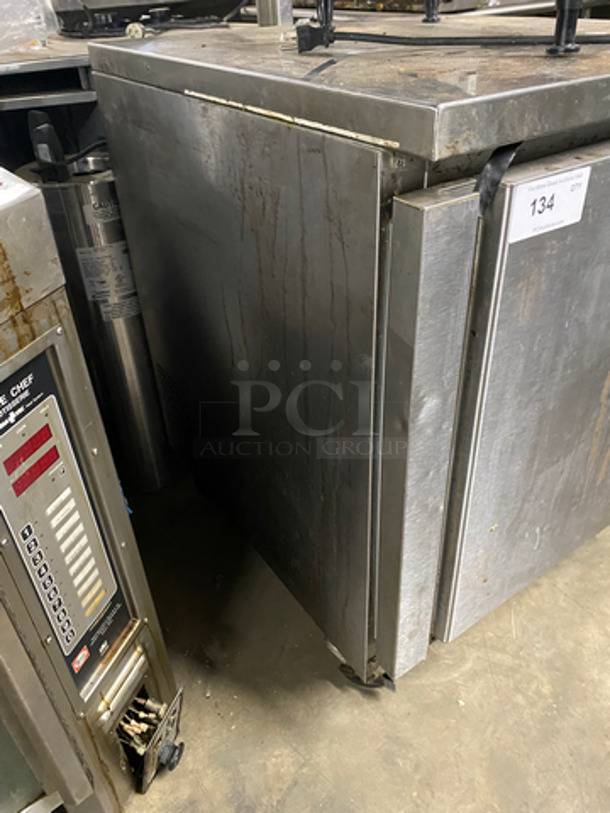 Fagor Commercial Single Door Lowboy/ Worktop Cooler! With Poly Coated Racks! All Stainless Steel! On Casters! NOT TESTED! Model: FUF27 SN: 11100301M 115V 60HZ 1 Phase - Image 2 of 7