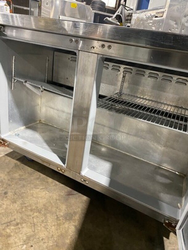 Continental Commercial Refrigerated Sandwich Prep Table! With 2 Door Underneath Storage Space! All Stainless Steel! On Casters! Model: SW4812 SN: 15883879 115V 60HZ 1 Phase - Image 6 of 9