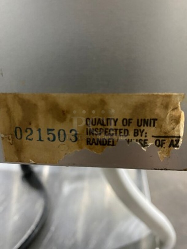 NICE! Randell Commercial Electric Powered 4 Well Steam Table! With Overhead Shelf! With Storage Space Underneath! All Stainless Steel! On Legs! Model: 3314 SN: N32611123092 208V 60HZ 1 Phase - Image 6 of 11
