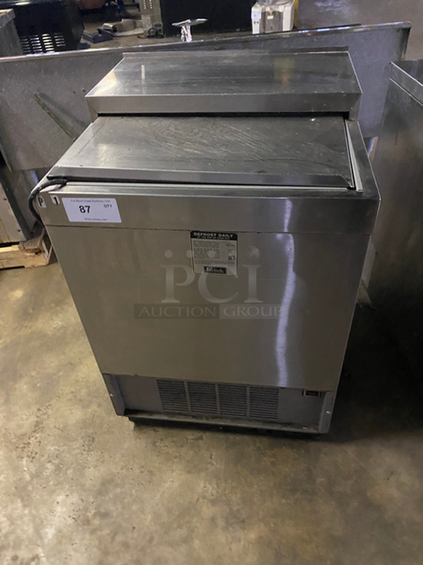 Perlick Commercial Single Door Beer Bottle Cooler! With Top Sliding Door! Solid Stainless Steel! Model: 8340UL 115V 60HZ 1 Phase