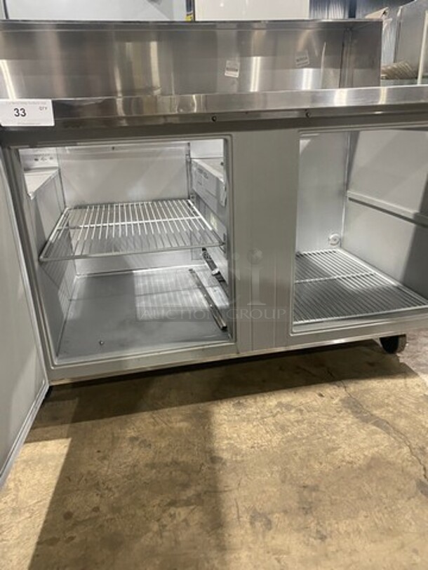 RANDELL 2 Door Refrigerator Sandwich/Salad Prep Cooler! Stainless Steel! On Casters! Model 9040K-513 Serial W1718445-1 115V/60Hz/1 Phase  - Image 4 of 8