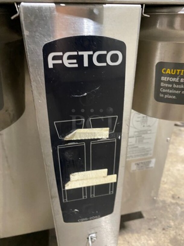 Fetco Commercial Countertop Dual Side Coffee Brewer! All Stainless Steel! On Legs! Model: CBS2052 SN: 370110030930B 120/208/240V 60HZ 1/3 Phase - Image 8 of 10