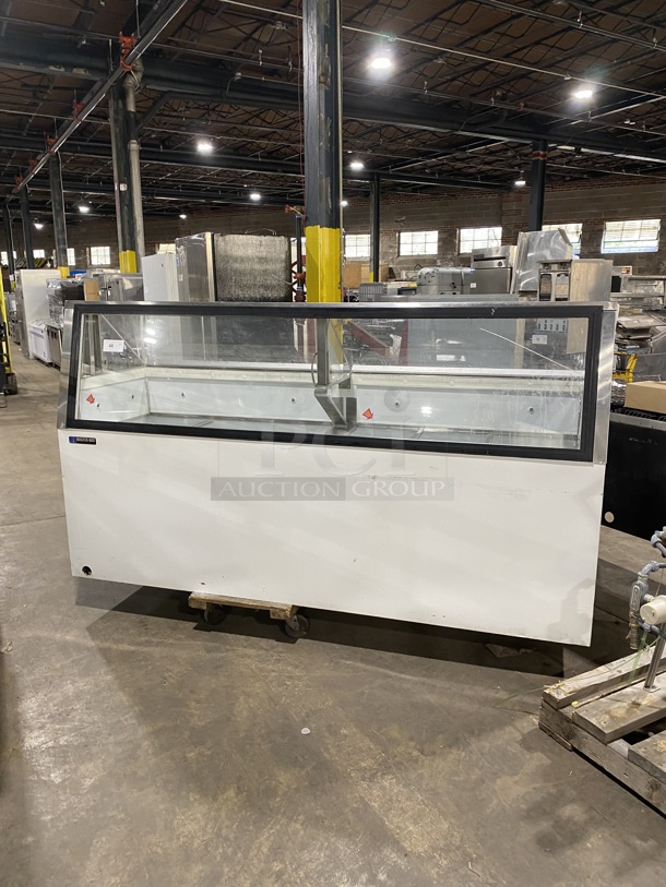 MASTERBILT Stainless Steel 2 Flip Top Ice Cream Dipping Counter Cabinet!       - Image 1 of 7