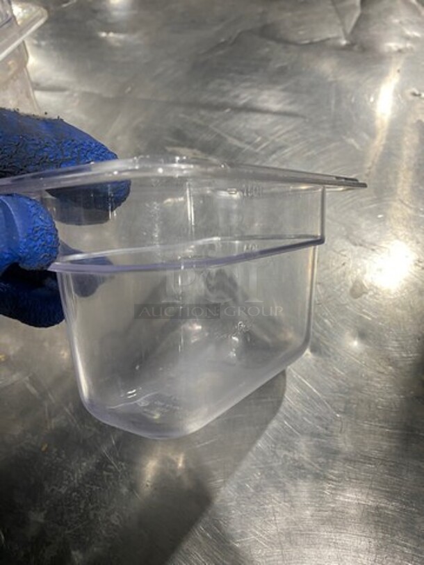 Winco Clear Poly 1/9x4" Food Containers! 11x Your Bid! - Image 8 of 8