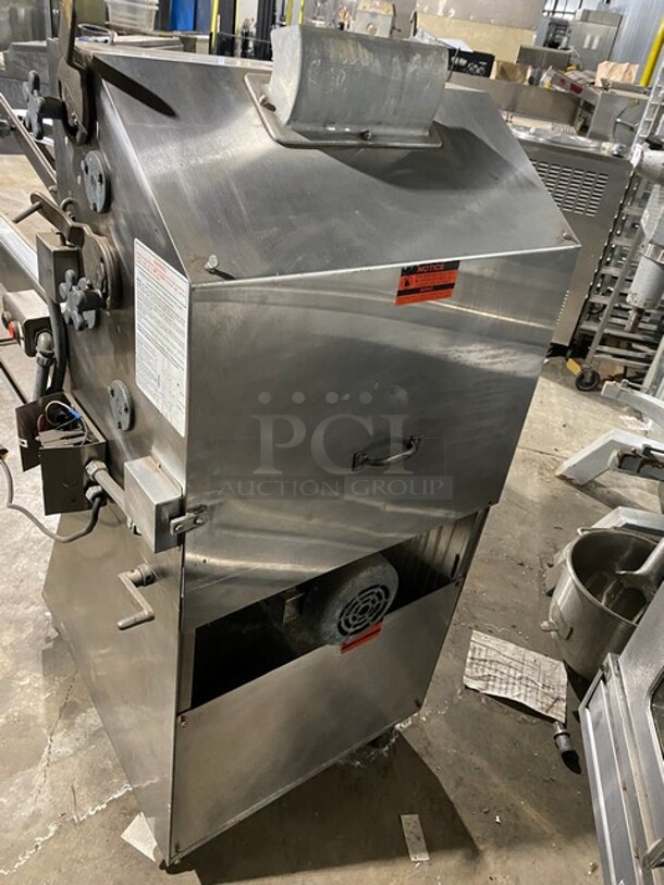Acme Commercial Floor Style Heavy Duty Dough Sheeter! All Stainless Steel! On Casters! Working When Removed! Model 88 Serial 15139! 115V 1Phase!  - Image 4 of 10