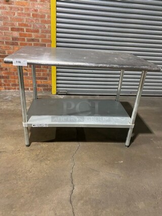 Commercial Worktop/ Prep Top Table! With Storage Area Underneath! Solid Stainless Steel! On Legs!