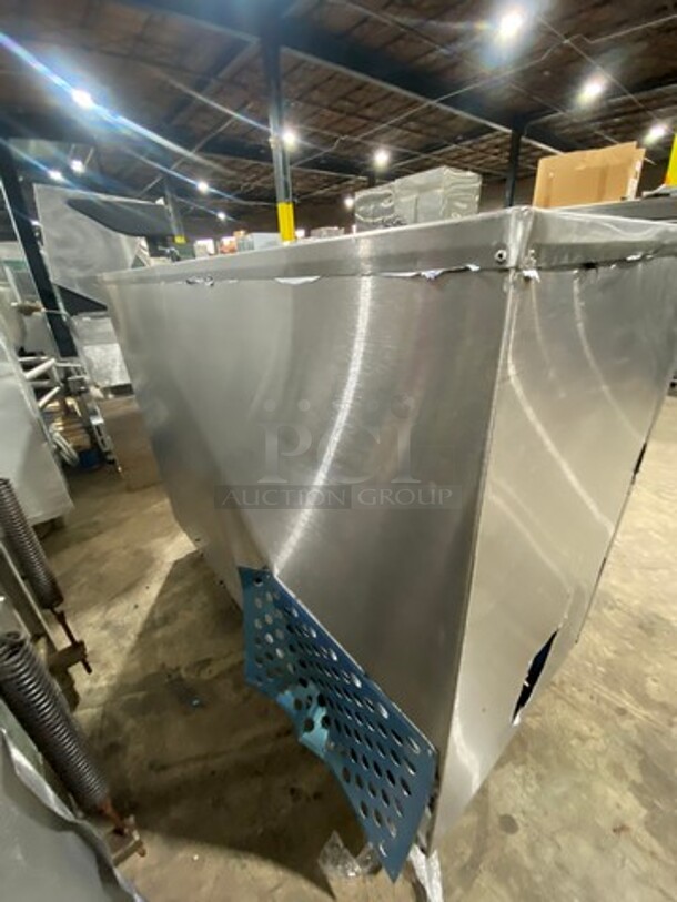 Leader Commercial 2 Sliding Door Back Bar Cooler! With View Through Doors! With Metal Rack! All Stainless Steel! On Legs! - Image 4 of 8