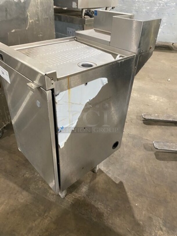 Perlick Under The Counter Drainboard! With Back Splash! With Storage Space Underneath! All Stainless Steel! On Legs! - Image 2 of 7