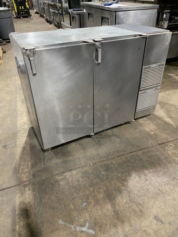 Glastender 2 Door Bar Back Cooler! With Poly Coated Racks! All Stainless Steel! On Legs! Model: NPT52L6SNH(LL/RR) SN: 134125922N 115V 60HZ 1 Phase - Image 3 of 9