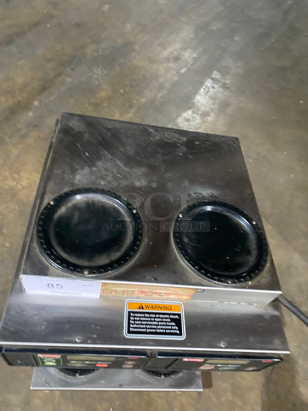 Bunn Commercial Countertop Dual Coffee Brewing Machine! With 4 Coffee Pot Warming Stations! All Stainless Steel! On Small Legs! Model: AXIOM2/2TWIN SN: AXTN015795 120/208/240V 60HZ 1 Phase - Image 5 of 9