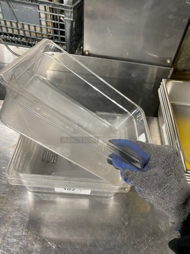 Cambro Clear Poly 1/2x4" Food Containers! 3x Your Bid! - Image 4 of 6