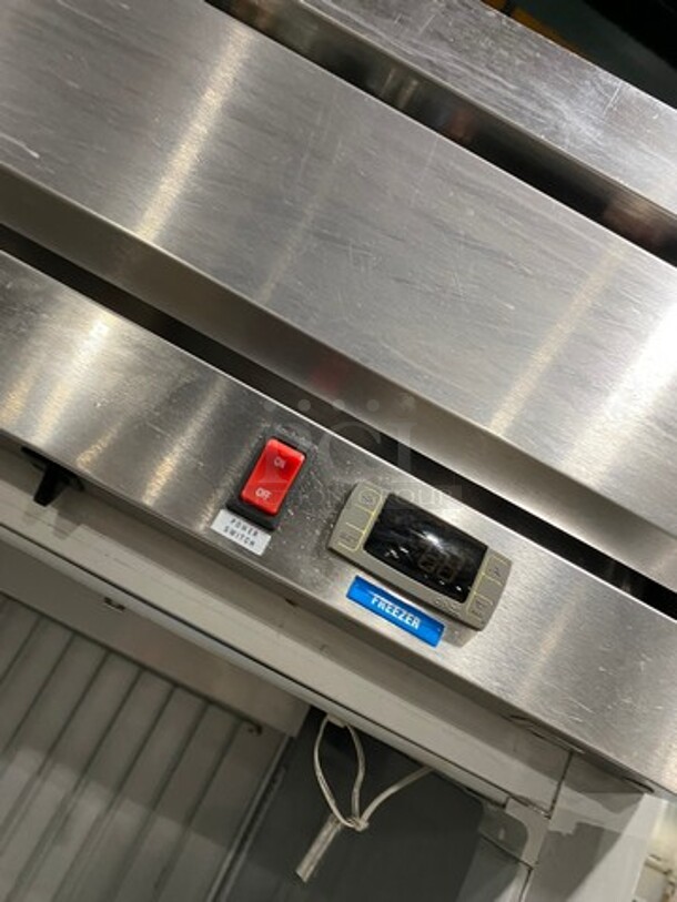 Beverage Air Commercial Single Door Reach In Freezer! With Poly Coated Racks! All Stainless Steel! On Casters! Model: HF11S SN: 12102164 115V 60HZ 1 Phase - Image 8 of 8