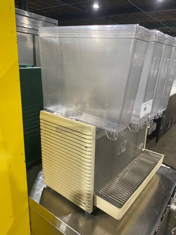 Crathco Commercial Countertop Refrigerated Triple Hopper Beverage Dispenser! With Drip Tray! Clear Poly Jugs! Stainless Steel Body! Model: E47/E49-4 SN: T122407! 115V! - Image 3 of 9
