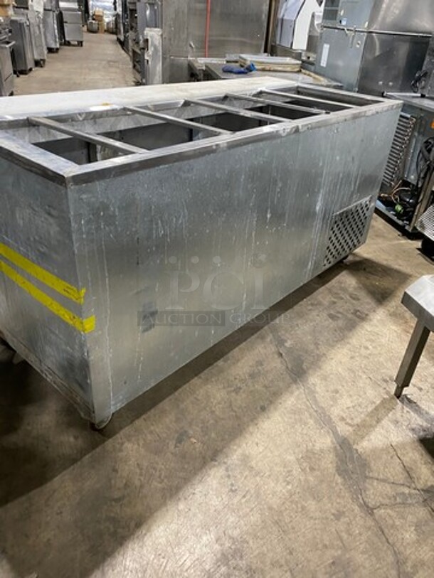 Leader Commercial Refrigerated Sandwich Prep Table! With Commercial Cutting Board! With 3 Door Storage Space Underneath! All Stainless Steel! On Casters! Model: LM72S/C SN: PU06M0041B 115V 60HZ 1 Phase - Image 2 of 8