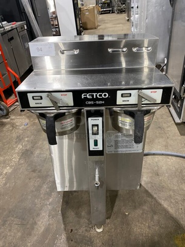 Fetco Commercial Countertop Dual Side Coffee Brewer! All Stainless Steel! Model: CBS52H20 SN: 140428040046A 120/208/240V 3 Phase - Image 1 of 8