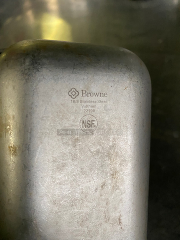 Browne Steam Table/ Prep Table Pans! All Stainless Steel! 14x Your Bid! - Image 6 of 6