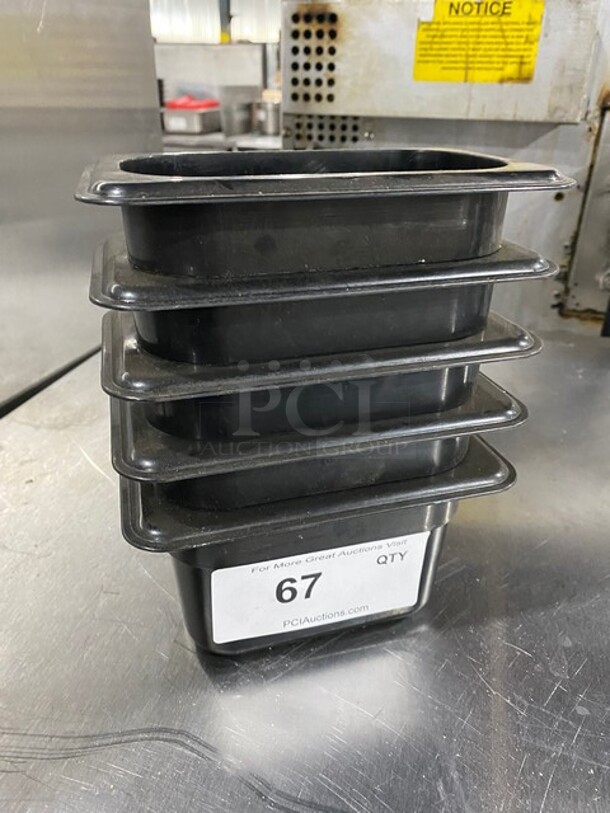 Cambro Black Poly Food Containers! 5x Your Bid!