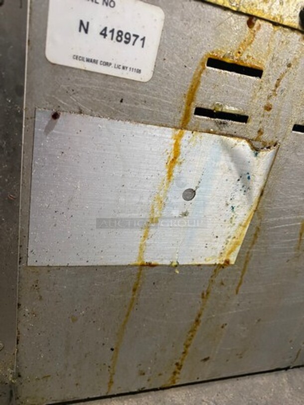 Cecilware Countertop Electric Powered Deep Fat Fryer! With Backsplash! All Stainless Steel! Working! - Image 7 of 8