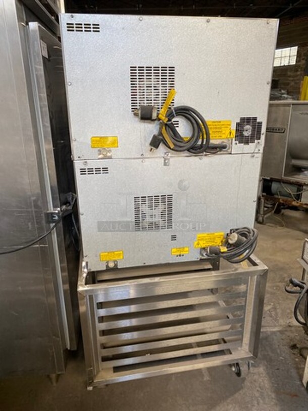 SUPER! Belshaw Adamatic Commercial Electric Powered Double Deck Combi Oven! With View Through Doors! With Pan Racks Underneath! All Stainless Steel! On Casters! 2x Your Bid Makes One Unit! Model: FG189UZ84 SN: 2000003710FA032620 208/220V 60HZ 3 Phase - Image 4 of 12