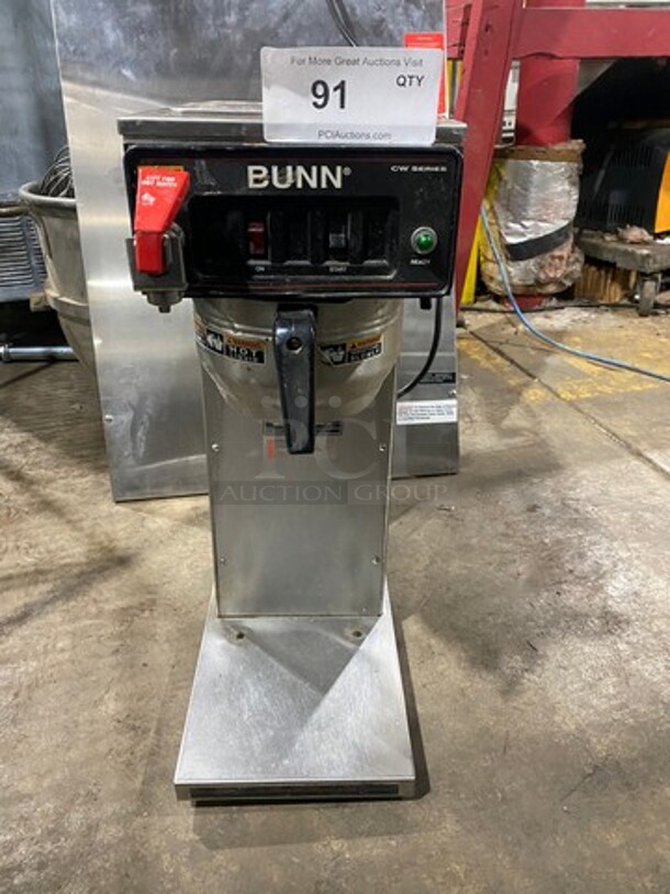 Bunn Commercial Countertop Single Coffee Brewer Machine! With Hot Water Line! Stainless Steel Body!