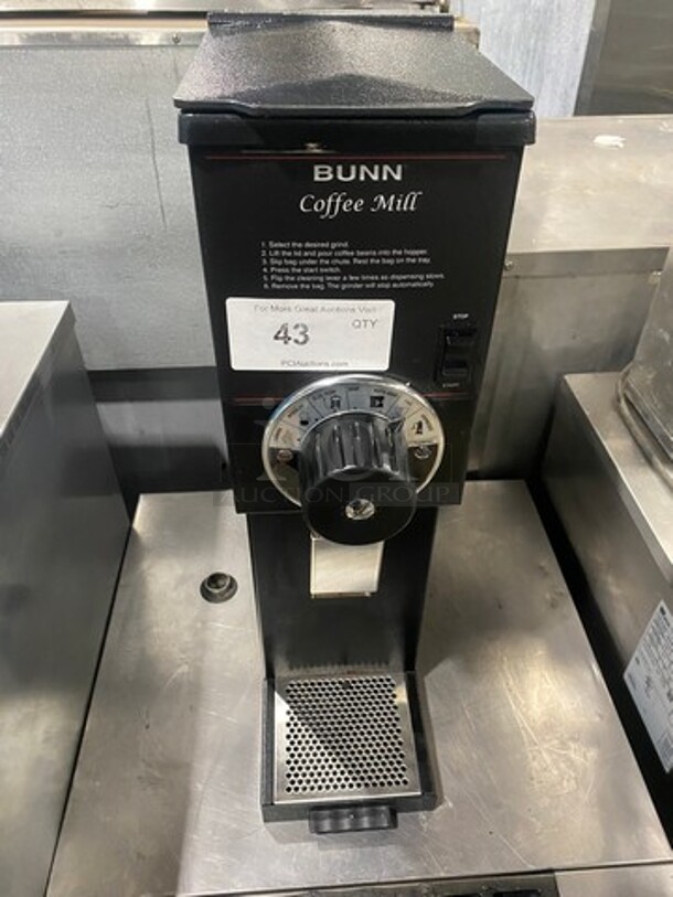 Bunn Commercial Countertop Coffee Bean Grinder! Model: G2HD SN: G300078222 120V 60HZ 1 Phase