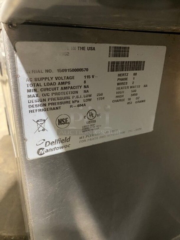 Delfield Commercial Refrigerated 2 Drawer Chef Base! All Stainless Steel! On Casters! SN: 1509150000570 115V 60HZ 1 Phase - Image 8 of 10