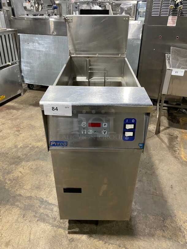 NICE! Pitco Electric Powered Commercial Pasta Cooker/Rethermalizer! With Backsplash! All Stainless Steel! On Legs! Model: SRTE SN: E13ME069897 208V 60HZ 1 Phase