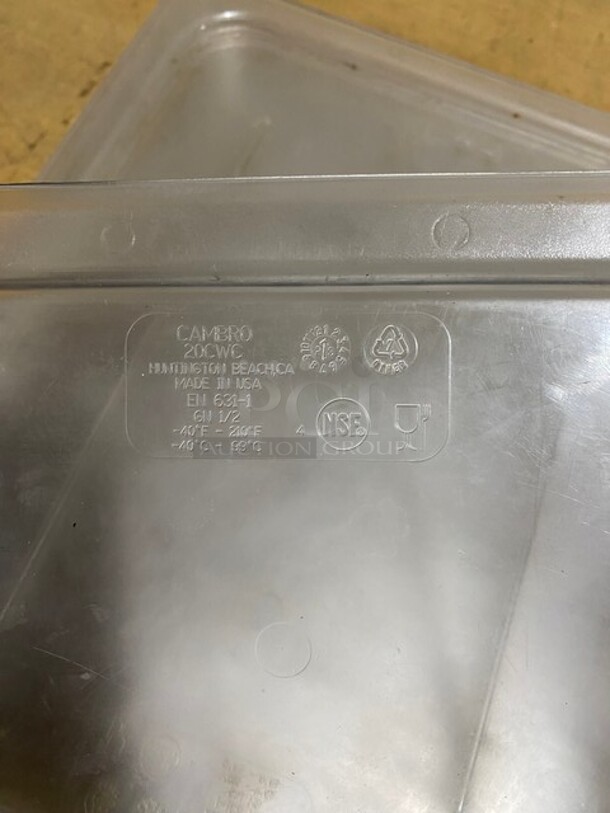 Cambro Polycarbonate Clear 1/2 Size Flat Food Pan Covers! Model: 20CWC! 10X Your Bid!  - Image 7 of 7