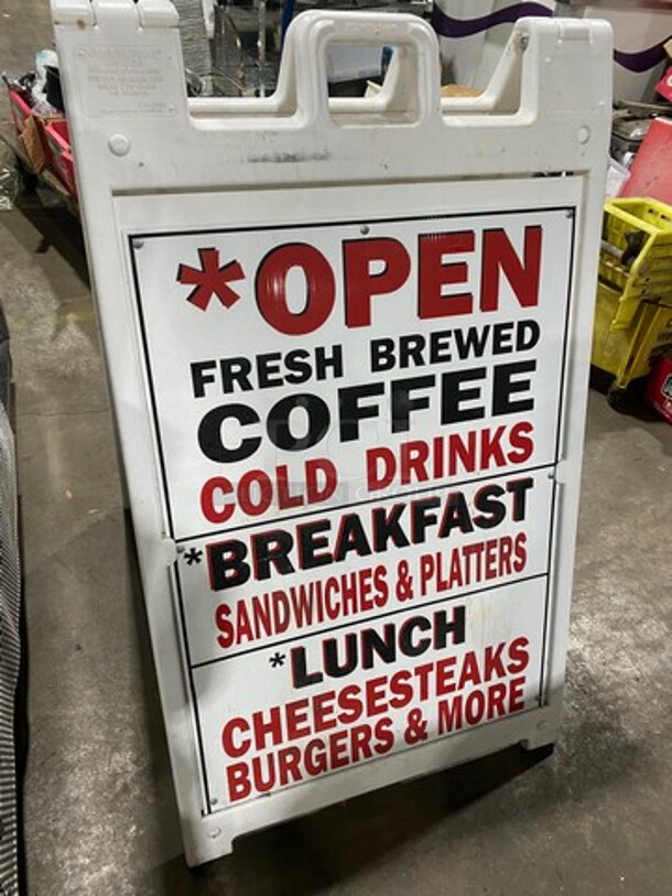 White Poly Street Sign Frame! - Image 3 of 5