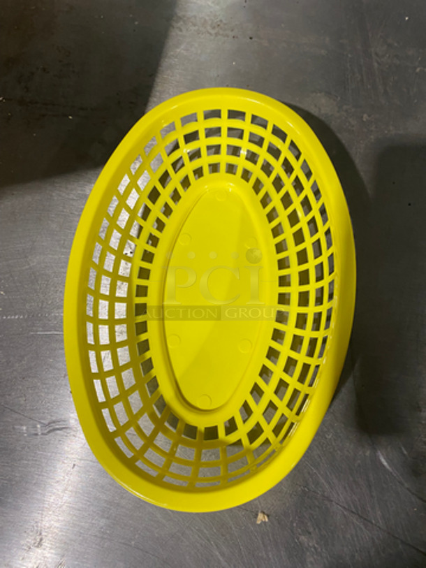 NEW! IN THE BOX! ALL ONE MONEY! 3DZ Tablecraft Yellow Poly Oval Fast Food Serving Baskets! - Image 5 of 6