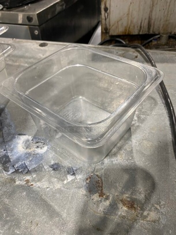 Cambro Clear Poly 1/6x4" Food Containers! 5x Your Bid! - Image 2 of 6
