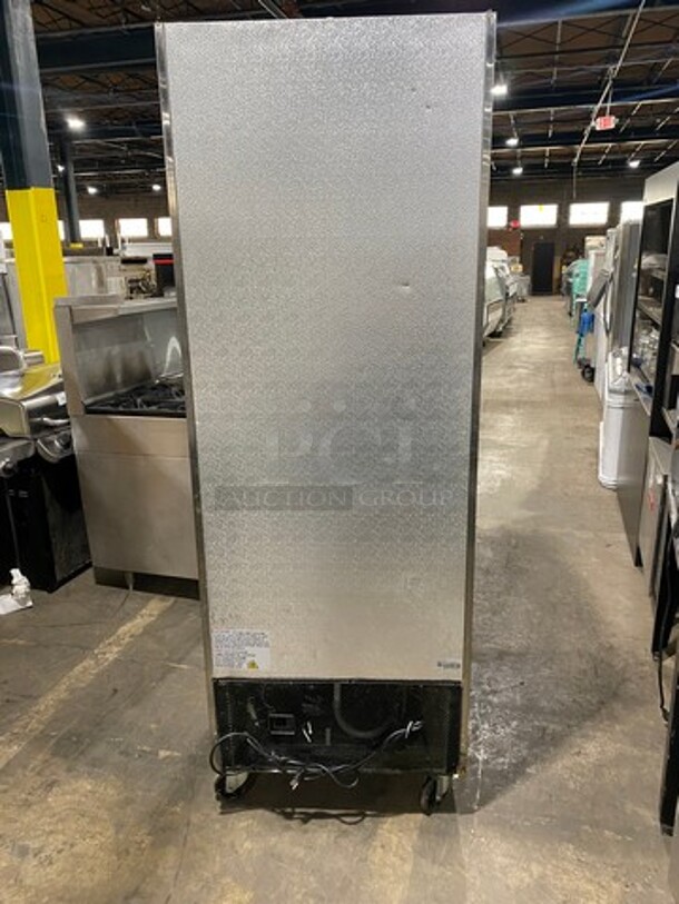 Universal Coolers Commercial Single Door Reach In Cooler! Poly Coated Racks! All Stainless Steel! On Casters! - Image 3 of 8