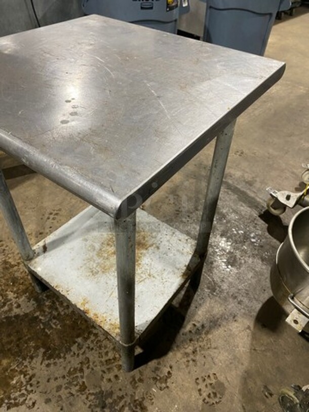 Solid Stainless Steel Work Top/ Prep Table! With Storage Space Underneath! On Legs! - Image 2 of 6