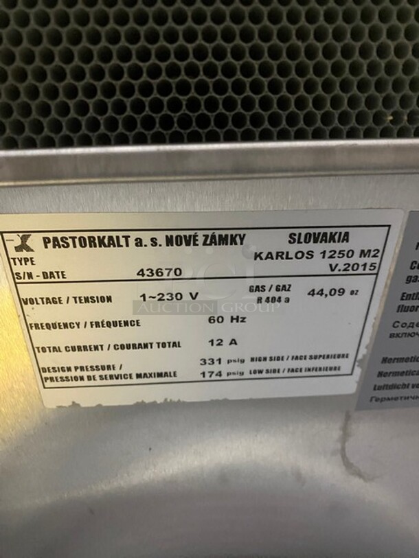 2015 Karlos Stainless Steel Commercial Grab N Go Open Merchandiser! On Casters! MODEL 1250 M2 SN: 43670 230V  - Image 6 of 10