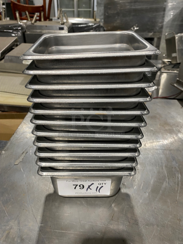 Browne Steam Table/ Prep Table Pans! All Stainless Steel! 11x Your Bid!