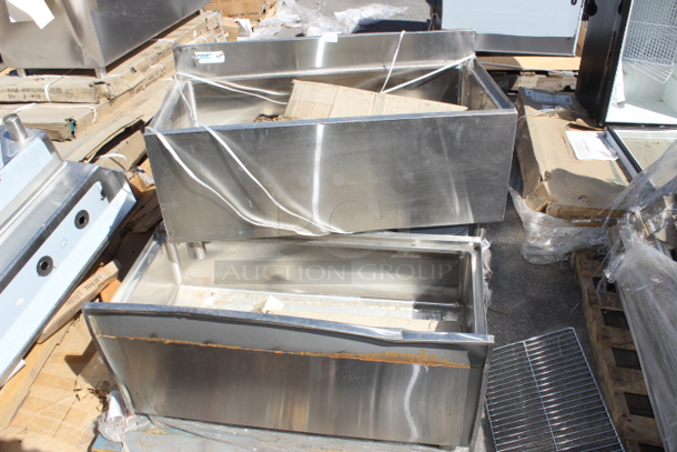 BRAND NEW SCRATCH & DENT! Regency 18" x 36" Underbar Ice Bin with 7 Circuit Post-Mix Cold Plate and Bottle Holders - 79 lb. 18-1/2x36x33 3x Your Bid - Image 2 of 6