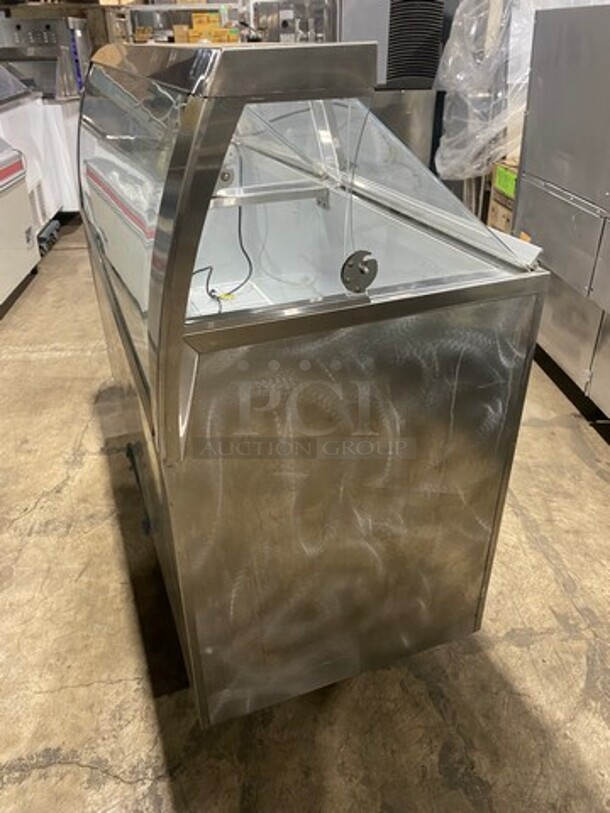 Master Bilt Commercial Ice Cream Dipping Cabinet Merchandiser! With Sneeze Guard! Model DD66LCG Serial 134401SAA01! 115V 1Phase! - Image 4 of 9