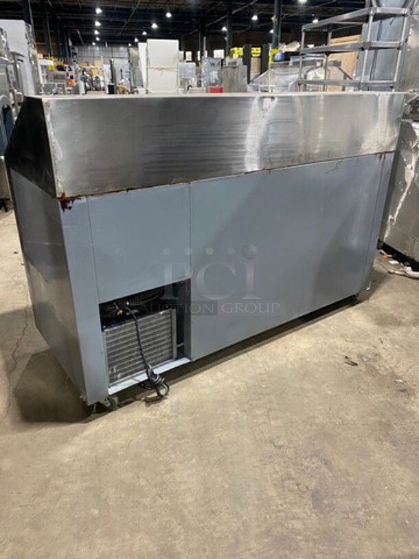 Bari Commercial Refrigerated Pizza Prep Table! With Marble Top! With 3 Door Storage Space Underneath! All Stainless Steel! On Casters! - Image 4 of 9