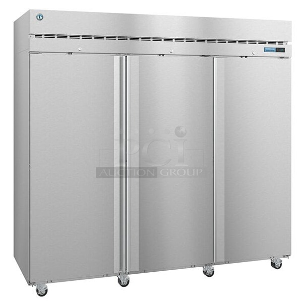 BRAND NEW SCRATCH & DENT! Hoshizaki R3A-FS 82 1/2" Solid Door Reach-In Refrigerator. 115v 82-1/2 x 33-1/2 x 79-1/2. TESTED! WORKING!  - Image 1 of 8