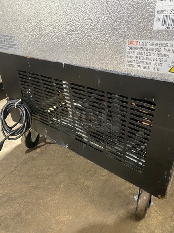 Summit Stainless Steel Commercial One door Reach In Cooler! On Commercial Casters! MODEL SCRR231! 115V 1 Phase!   - Image 11 of 11